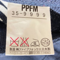 PPFM ピーピーエフエム ダブルニー 袖ライン ツインジップ 内側プリント オールインワン ツナギ ネイビー size- 瑞穂店