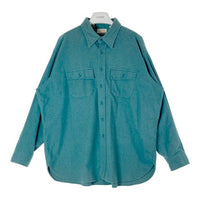 L.L.Bean エルエルビーン G-706 USA製 無地 ネルシャツ ターコイズブルー size19 瑞穂店