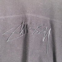 STUSSY ステューシー Reverse Terry Football 刺繡ロゴ フットボールTシャツ ブラック 1140005 Size XL 福生店