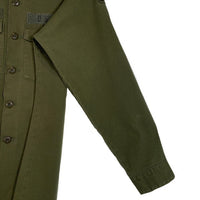 70's U.S.ARMY 米陸軍 OG-507 ユーティリティシャツ オリーブ 76年会計 Size 16 1/2×34 福生店