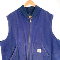 80`s 90`s Carhartt カーハート V01 Duck Work Vest ダック ワーク ベスト ネイビー Size XX-Large相当 福生店