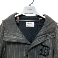 DOUBLE STEAL ダブルスティール 中綿ジャケット ピンストライプ グレー sizeXL 瑞穂店
