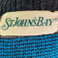 90's ST JOHN’S BAY セントジョーンズベイ ネイティブ柄 アクリル ウール クルーネックニットセーター マルチ Size M 福生店