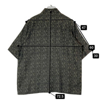 Needles ニードルズ S/S Classic Shirt CU/C Geometric Jq. ショートスリーブ クラシックシャツ オープンカラー 総柄 ジャカード グレー MR122 Size M 瑞穂店