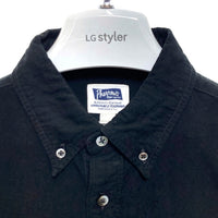 Pherrow's フェローズ ワンポイント刺繍 オックスフォード B.D 長袖シャツ ブラック size15 MEDIUM 瑞穂店