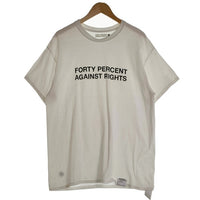 FORTY PERCENT AGAINST RIGHTS フォーティーパーセント アゲインストライツ ロゴプリント 半袖 Tシャツ ホワイト Size M 福生店