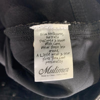 Mutimer ペンキ加工 ブラックデニム ワイドパンツ 裾カットオフ Size 32 福生店
