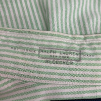 Ralph Lauren ラルフローレン キャンディストライプ ボタンダウン 長袖シャツ グリーン size15 1/2 瑞穂店