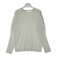 HOMME PLISSE ISSEY MIYAKE オムプリッセイッセイミヤケ HP38JK396 プリーツ ロングスリーブ Tシャツ ライトグレー size3 瑞穂店
