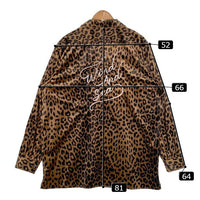 WIND AND SEA ウィンダンシー 24SS Brushed Leopard Open Collar Shirt ブラッシュ レオパード オープンカラーシャツ ブラウン Size XL 福生店