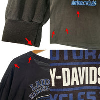 00's HARLEY-DAVIDSON ハーレーダビッドソン バー&シールド ロングスリーブTシャツ ブルーフレイム 2004コピーライト Size XL 相当 福生店