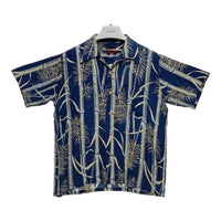 EVISU エヴィス レーヨン アロハシャツ ハワイアン 竹柄 ネイビー Size 40 瑞穂店