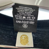 A BATHING APE アベイシングエイプ STUSSY ステューシー 13FW SHARKMAN TEE シャークマン Tシャツ ブラック sizeM 瑞穂店