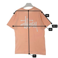 STUSSY ステューシー メキシコ製 ショーンフォント Tシャツ サーモンピンク sizeM 瑞穂店