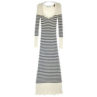 ZARA ザラ 3991 004 104 ボーダーニットドレス オフホワイト sizeM 瑞穂店