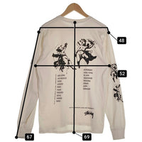 STUSSY ステューシー Angel Pigment Dyed L/S Tee エンジェル ピグメント ダイ 長袖 Tシャツ ロンT オフホワイト Size M 福生店