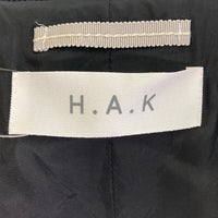 H.A.K ハク 01140104 レーヨンコットン サテンブルゾン ブラック sizeF 瑞穂店
