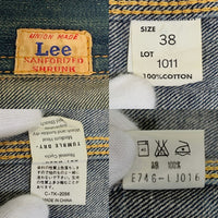 Lee リー 1011 COWBOY デニムジャケット バックルバック 復刻 インディゴ Size 38 福生店