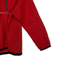 90's~ NIKE ナイキ ハーフジップ プルオーバージャケット レッド ポリエステル 薄手 Size L 福生店