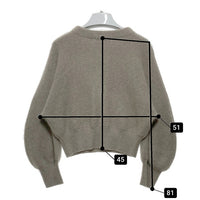 ANAYI アナイ ハイネック横編みリブニット ベージュ Size38 瑞穂店