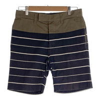 sacai サカイ 13SS Border short pants ボーダーショートパンツ コットン チノ切替 ネイビー 13-00407M Size 1 福生店