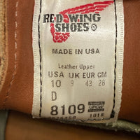 RED WING レッドウィング 8109 Work Oxford ワークオックスフォード ブーツ ブラウン sizeUS10 瑞穂店