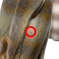 70's PENDLETON ペンドルトン ウール ボードシャツ オープンカラー シャドーチェック オンブレ ブラウン クリーム USA製 Size M 福生店