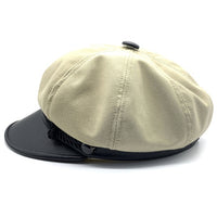 NEW YORK HAT ニューヨークハット レザーバイザー チノツイル キャスケット ベージュ ブラック Size XL 福生店
