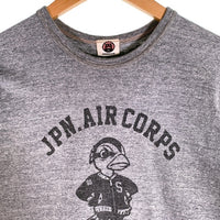 SAMURAI JEANS サムライジーンズ JPN.AIR CORPS OSAKA PREF. 半袖 プリント Tシャツ グレー SizeL 福生店