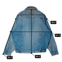 MARLBORO COUNTRY STORE マルボロカントリーストア デニムジャケット 襟レザー インディゴ sizeL 瑞穂店