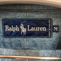 Polo Ralph Lauren ポロラルフローレン 30周年記念刺繍 ボタンダウン デニムシャツ ライトインディゴ sizeM 瑞穂店