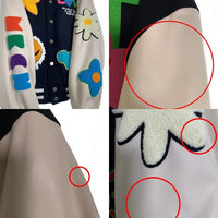 MISTERCHILD ミスターチャイルド WOOL Varsity Jacket ウールバーシティ ジャケット スタジャン ブラック ホワイト Size M 福生店