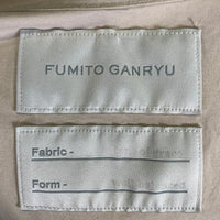FUMITO GANRYU フミトガンリュウ BANDED COLLAR SHIRT バンドカラー 比翼 デザインシャツ ベージュ 半袖 Fu1-Sh-10 Size 2 福生店