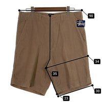 90's STUSSY ステューシー コーデュロイ ショートパンツ ベージュ 紺タグ カンボジア製 デッドストック Size 34 福生店