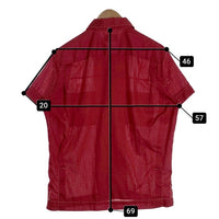 70's Hilton ヒルトン ボーリングシャツ 半袖 ボルドー USA製 Size M 福生店