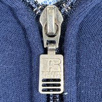 90~00's RUSSELL ATHLETIC ラッセルアスレチック ジップアップ スウェットパーカー ネイビー USA製 Size XL 福生店