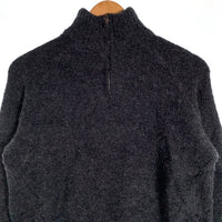 Ordnary Practice ハーフジップ アクリルニットセーター チャコールグレー Size S 福生店