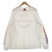 Hide and Seek ハイドアンドシーク 23AW FLAME L/S TEE フレイム プリント ロングスリーブTシャツ ホワイト Size XL 福生店