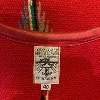 ORTEGA'S オルテガ チマヨベスト レッド ウール Size 40 福生店