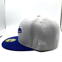 New Era ニューエラ 59FIFTY MLB ロサンゼルス・ドジャース ベースボールキャップ グレー ブルー Size 7 1/2 (59.6cm) 福生店