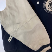 J.PRESS ジェープレス 袖レザー スタジャン ブラック×クリーム sizeL※レザー部分薄汚れあり 瑞穂店