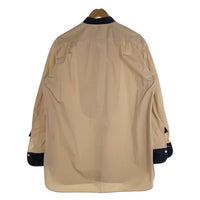 H.S. Equipment ハバーサックエキップメント スタンドカラー コットンシャツ ベージュ ネイビー HSS005 Size 3 福生店