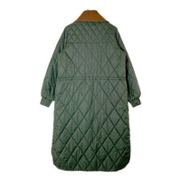Barbour バブアー 232LQU1671 リ エンジニアード" Marsett キルティング コート ベロア切替 グリーン size10 (L相当) 瑞穂店