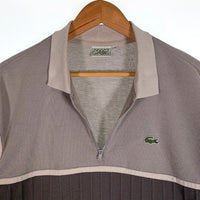 LACOSTE SPORT ラコステスポーツ ハーフジップ プルオーバー ポロシャツ グレー ブラウン Size 5 福生店