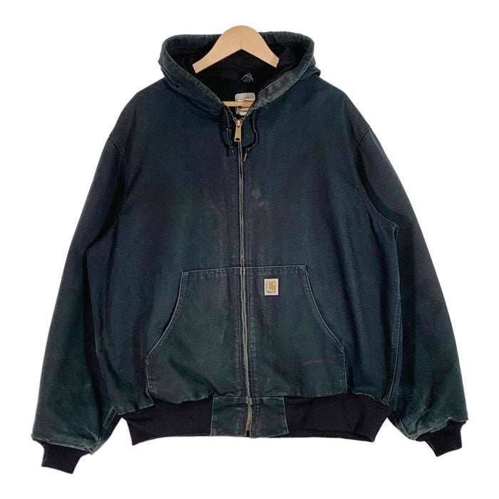 90-00's Carhartt カーハート アクティブジャケット ダック地 パーカー ブラック メキシコ製 J131 BLK Size XL-R  福生店