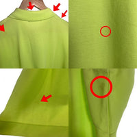 A BATHING APE アベイシングエイプ 鹿の子 ポロシャツ 裾ソルジャー刺繡 蛍光グリーン Size XS (M-L相当) 福生店