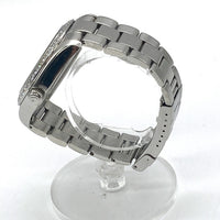 A BATHING APE アベイシングエイプ BAPEX ベイプックス B0708 G073 クリスタルベゼル 黒文字盤 腕時計 シルバー 瑞穂店