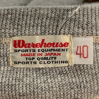 WAREHOUSE ウエアハウス 467 DOUBLE V CREW NECK SWEAT 両V クルーネックスウェットトレーナー グレー Size 40 福生店