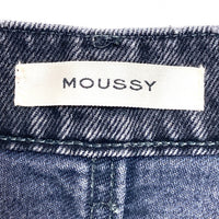 MOUSSY マウジー CUT OUT WIDE STRAIGHT カットアウトワイドストレートデニム ブラック size23 瑞穂店