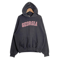 90's~ GEORGIA プリント プルオーバースウェットパーカー チャコールグレー Size L 福生店